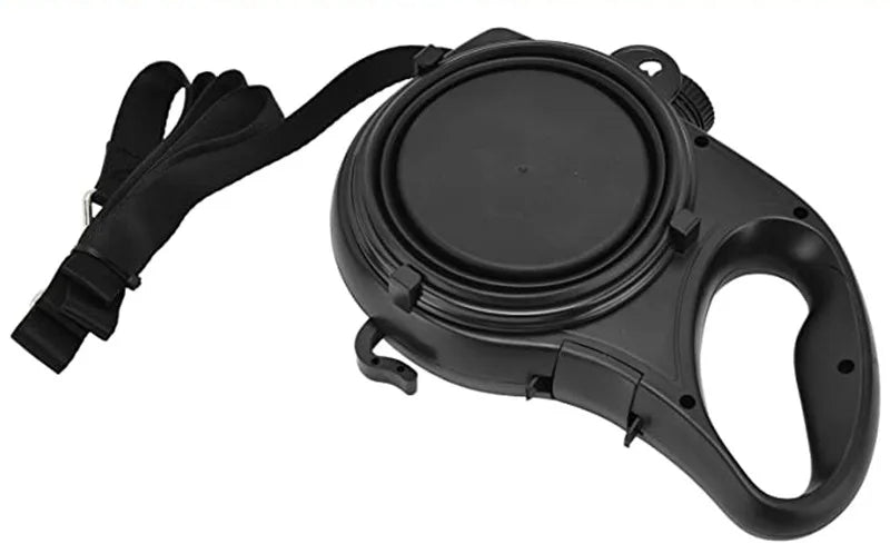 5-in-1 Dog Walking Leash with Water Bottle, Bowl & Waste Bag Dispenser