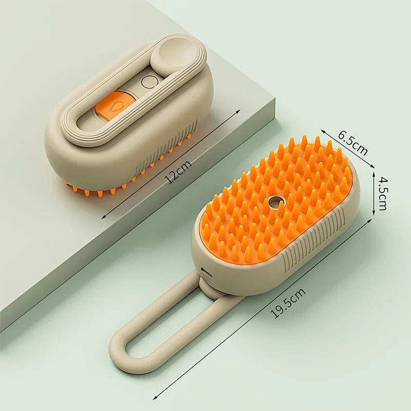 Electric Steam Cat Brush – Self-Cleaning Grooming Glove