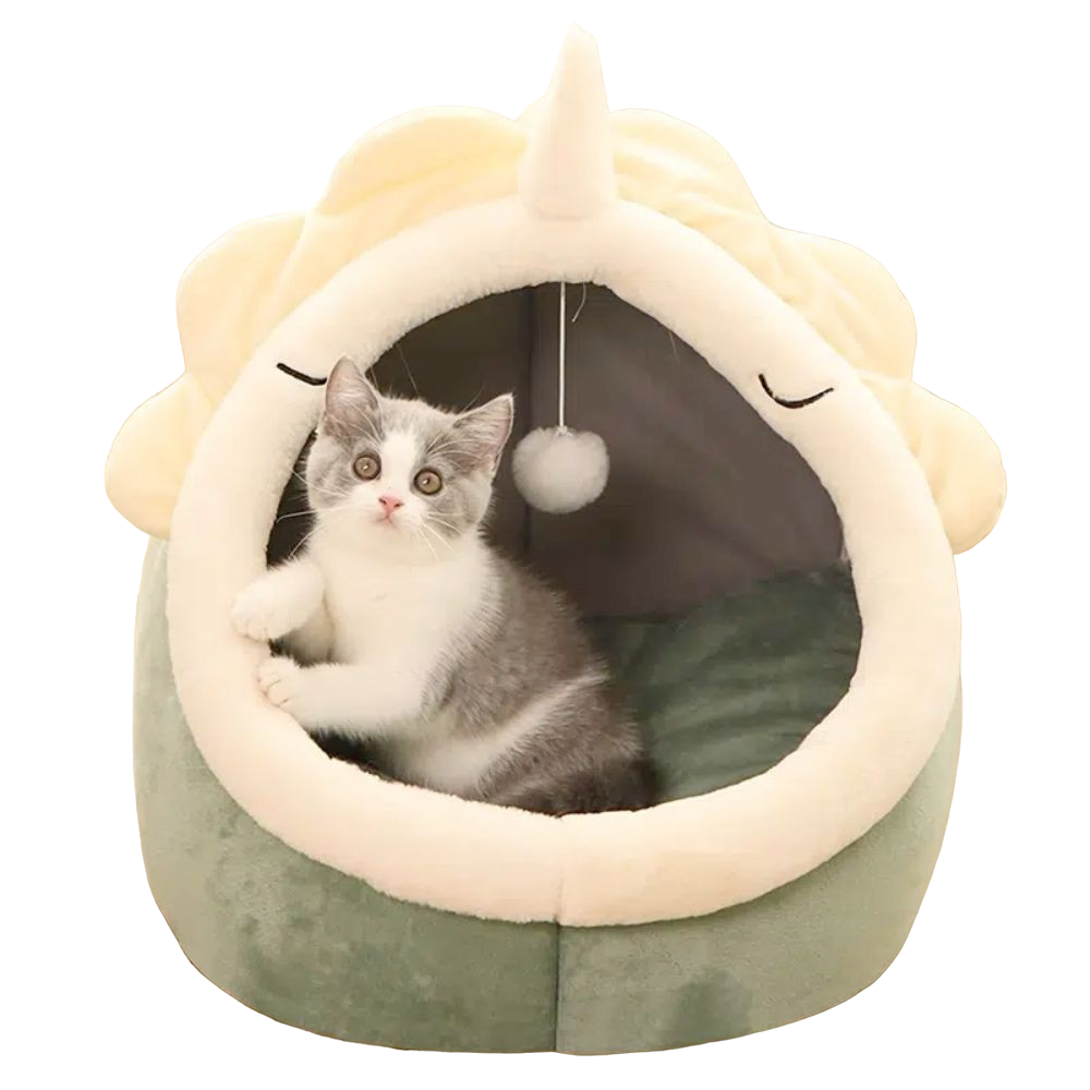 Deep Sleep Cave Cat Bed – Foldable Washable Cartoon Pet Bed