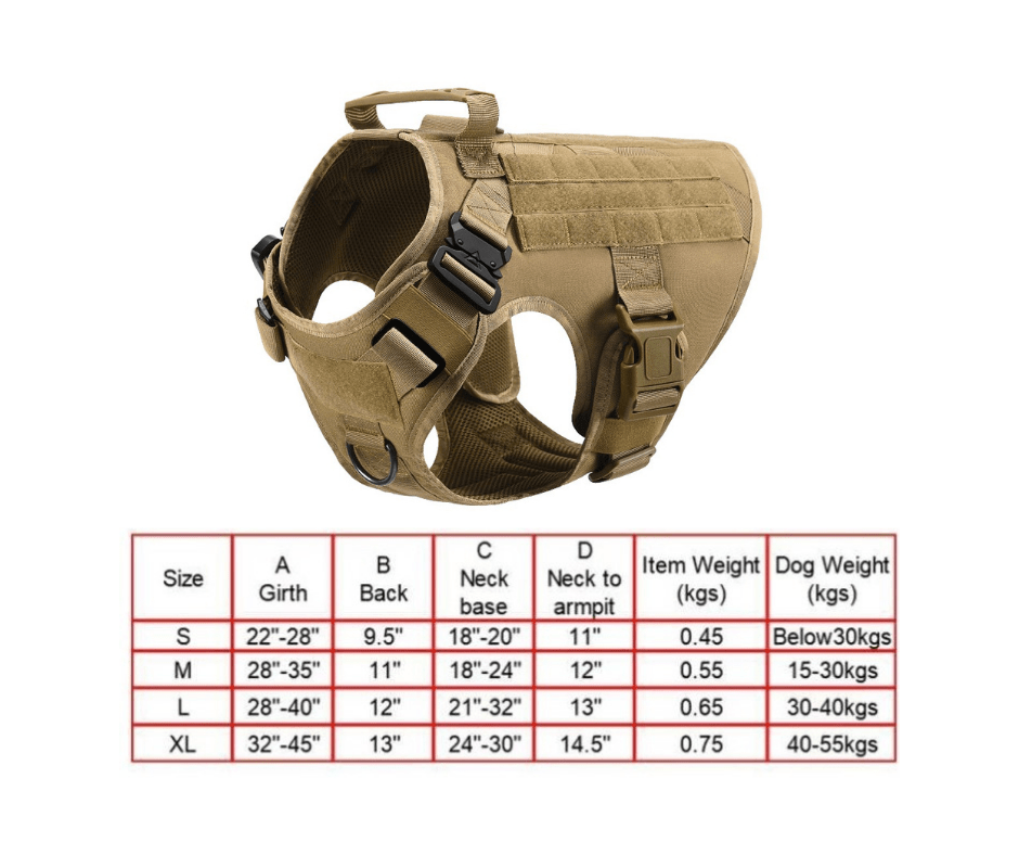 Military Tactical Dog Harness, Collar & Leash — Complete Control Set - LOLO'S SHOP