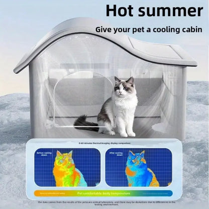 Summer Cooling Pet Bed – Ice House for Cats & Small Dogs