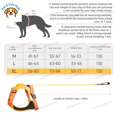 No-Pull Dog Harness with Retractable Leash – Anti-Escape Vest