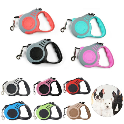 Strong Retractable Dog Leash – 3m/5m Nylon Lead for All Breeds