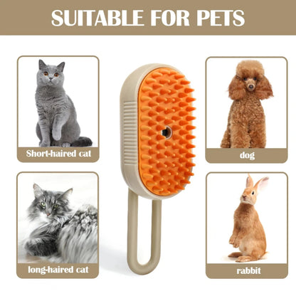 Electric Steam Cat Brush – Self-Cleaning Grooming Glove