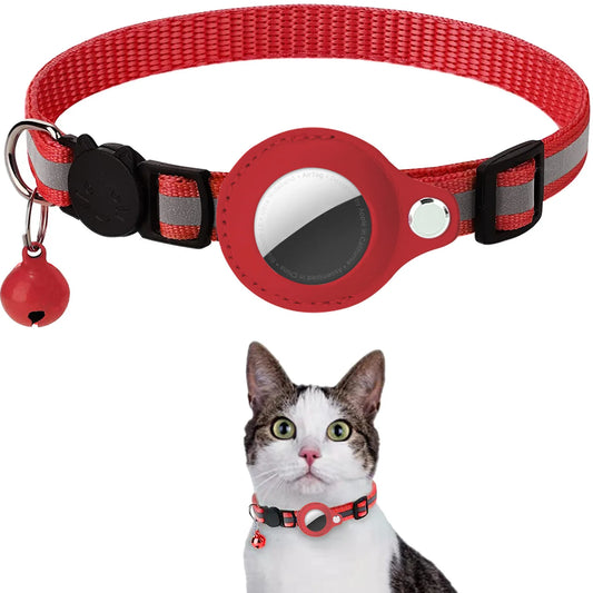 Cat AirTag Collar with Breakaway Safety & Reflective Strips