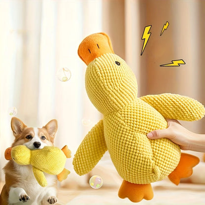 Squeaky Plush Duck Dog Toy – Bite-Resistant Chew Toy