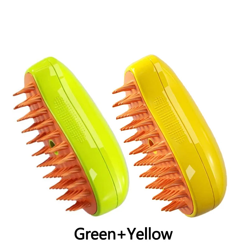 3-in-1 Steam Pet Grooming Brush – Spray, Massage & Deshed