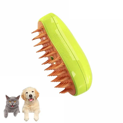 3-in-1 Steam Pet Grooming Brush – Spray, Massage & Deshed