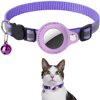 Cat AirTag Collar with Breakaway Safety & Reflective Strips