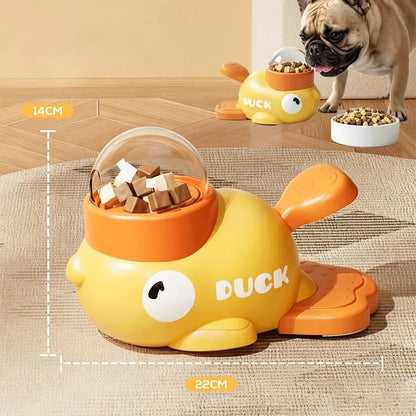 Duck-Shaped Slow Feeder Dog Toy – Interactive Food Dispenser