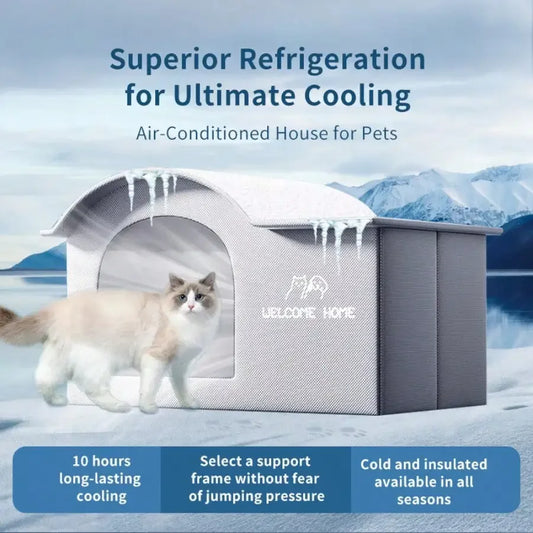 Summer Cooling Pet Bed – Ice House for Cats & Small Dogs