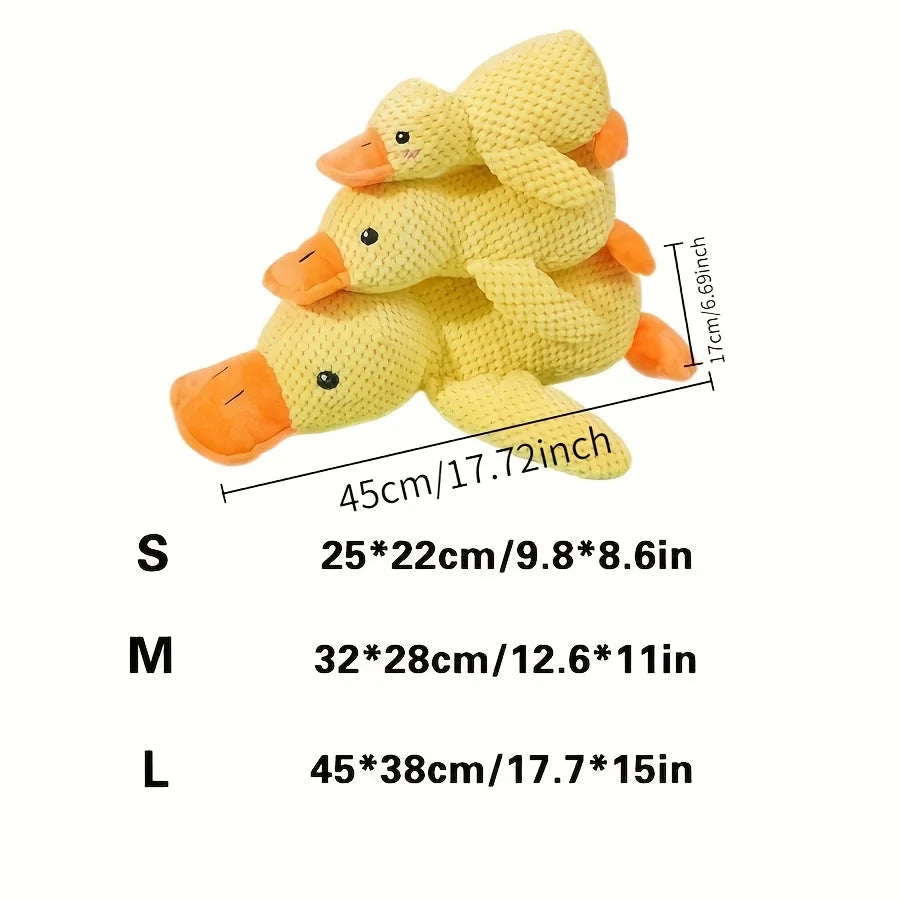 Squeaky Plush Duck Dog Toy – Bite-Resistant Chew Toy