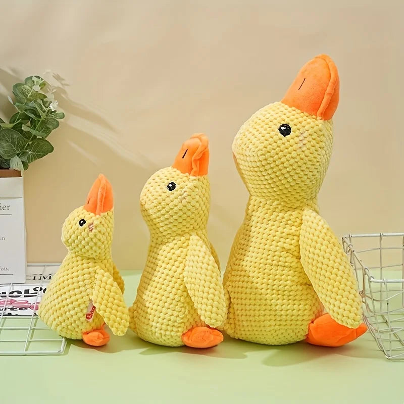 Squeaky Plush Duck Dog Toy – Bite-Resistant Chew Toy