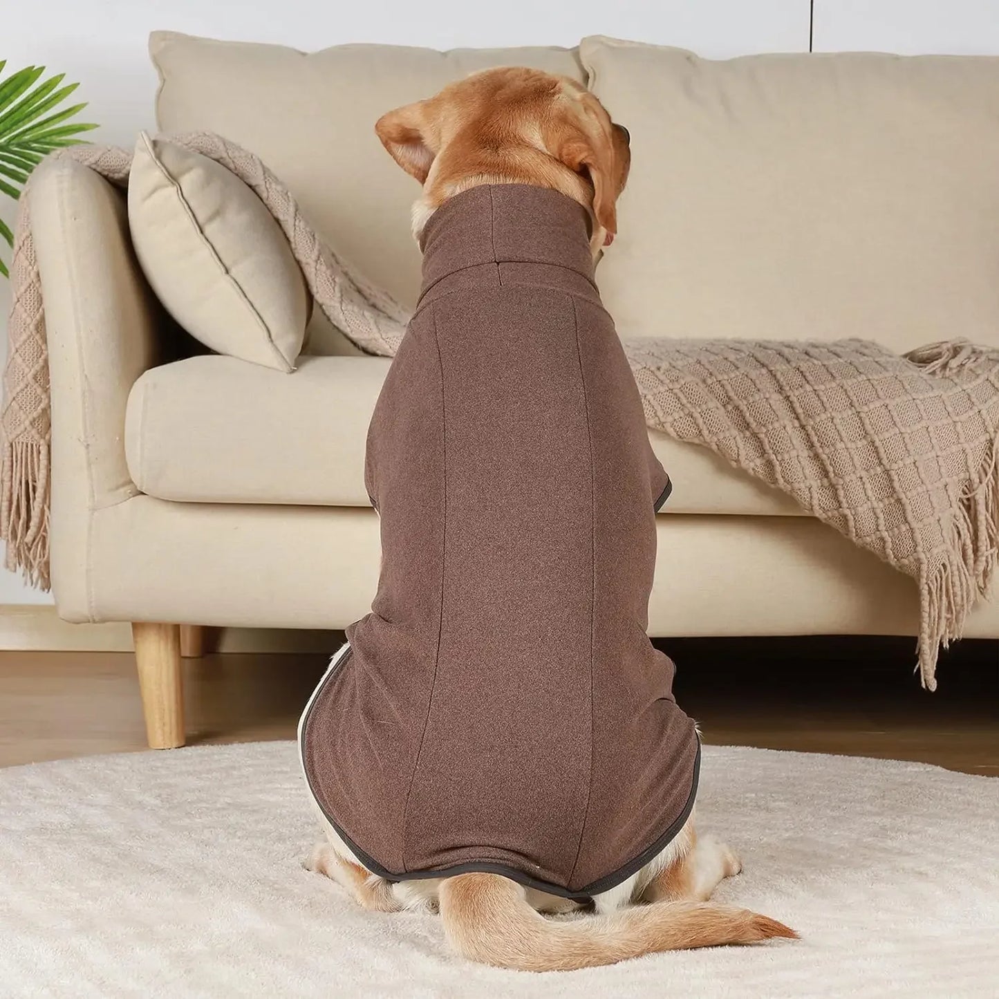 Fleece High-Neck Dog Vest – Warm Winter Jacket for Small & Medium Dogs