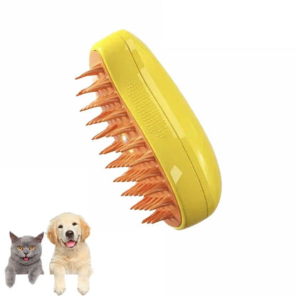 3-in-1 Steam Pet Grooming Brush – Spray, Massage & Deshed