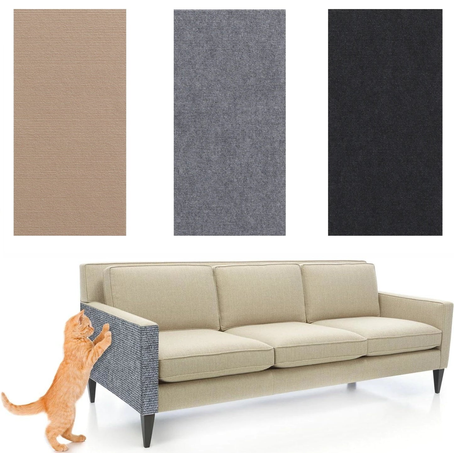 Anti-Scratch Cat Furniture Protector Mat – Self-Adhesive Sofa Guard