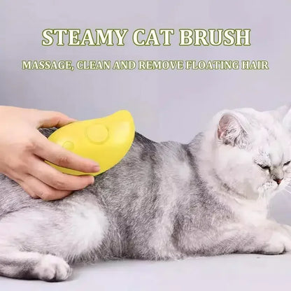 3-in-1 Steam Pet Grooming Brush – Spray, Massage & Deshed
