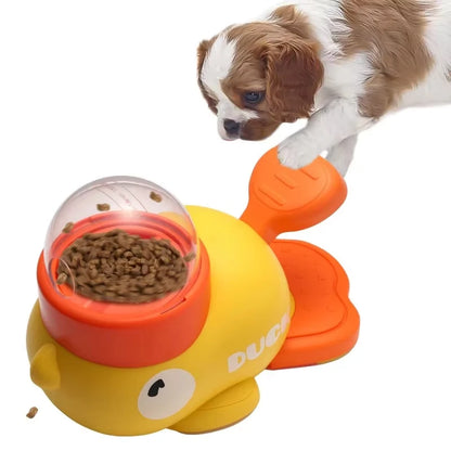 Duck-Shaped Slow Feeder Dog Toy – Interactive Food Dispenser