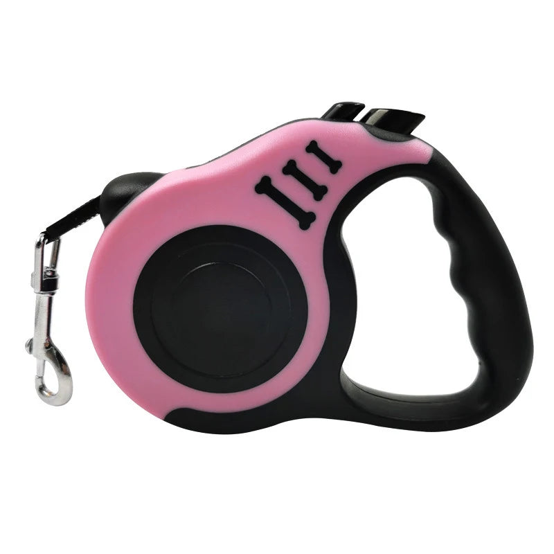 Strong Retractable Dog Leash – 3m/5m Nylon Lead for All Breeds
