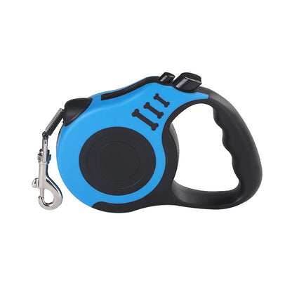Strong Retractable Dog Leash – 3m/5m Nylon Lead for All Breeds