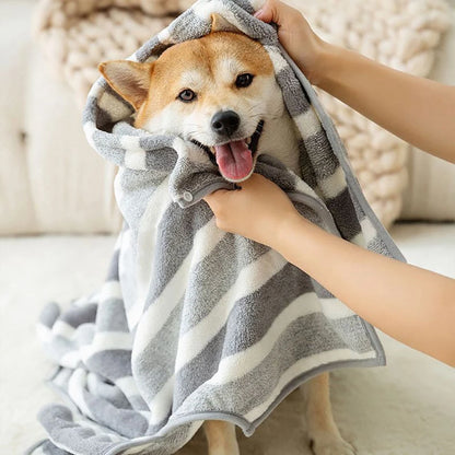 Quick-Dry Dog Bathrobe – Ultra-Absorbent Microfiber Towel Robe