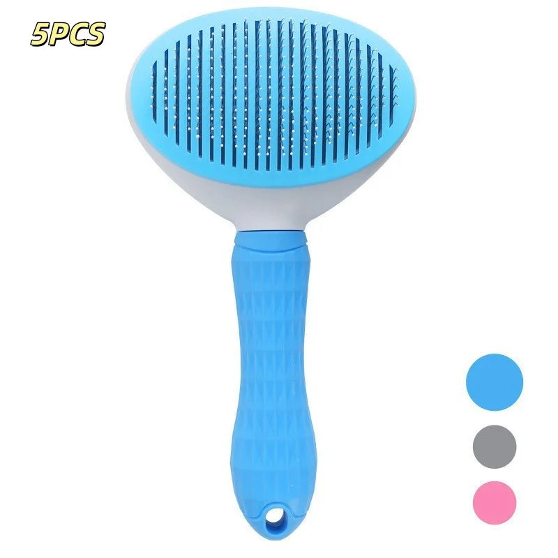 Self-Cleaning Pet Slicker Brush – Grooming Comb for Cats & Dogs