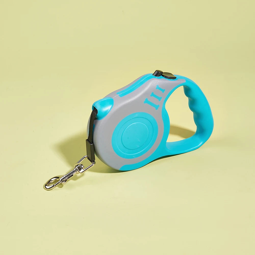 Strong Retractable Dog Leash – 3m/5m Nylon Lead for All Breeds