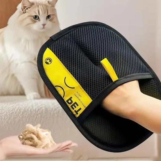 Electrostatic Pet Hair Remover Glove – 2-in-1 Grooming & Lint Roller