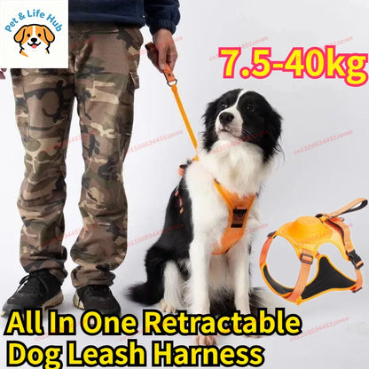 No-Pull Dog Harness with Retractable Leash – Anti-Escape Vest