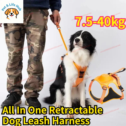 No-Pull Dog Harness with Retractable Leash – Anti-Escape Vest