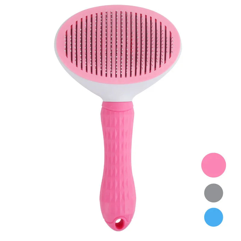 Self-Cleaning Pet Slicker Brush – Grooming Comb for Cats & Dogs