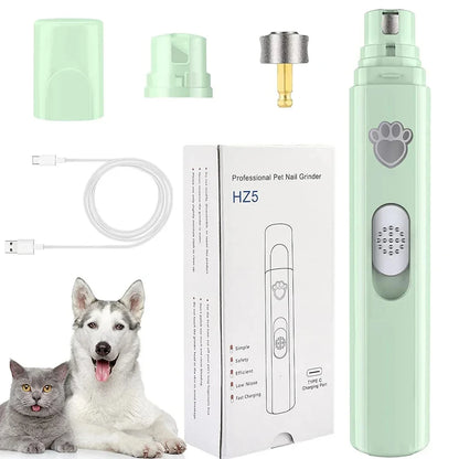 USB Rechargeable Pet Nail Grinder – Painless & Quiet for All Sizes