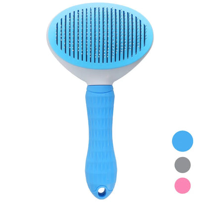 Self-Cleaning Pet Slicker Brush – Grooming Comb for Cats & Dogs