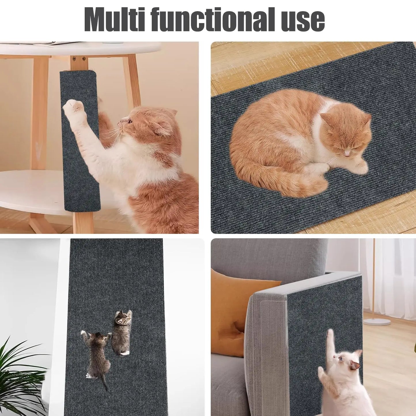 Anti-Scratch Cat Furniture Protector Mat – Self-Adhesive Sofa Guard