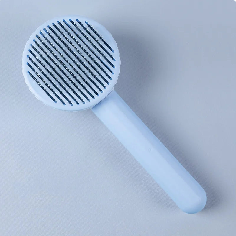 Self-Cleaning Pet Slicker Brush – Grooming Comb for Cats & Dogs