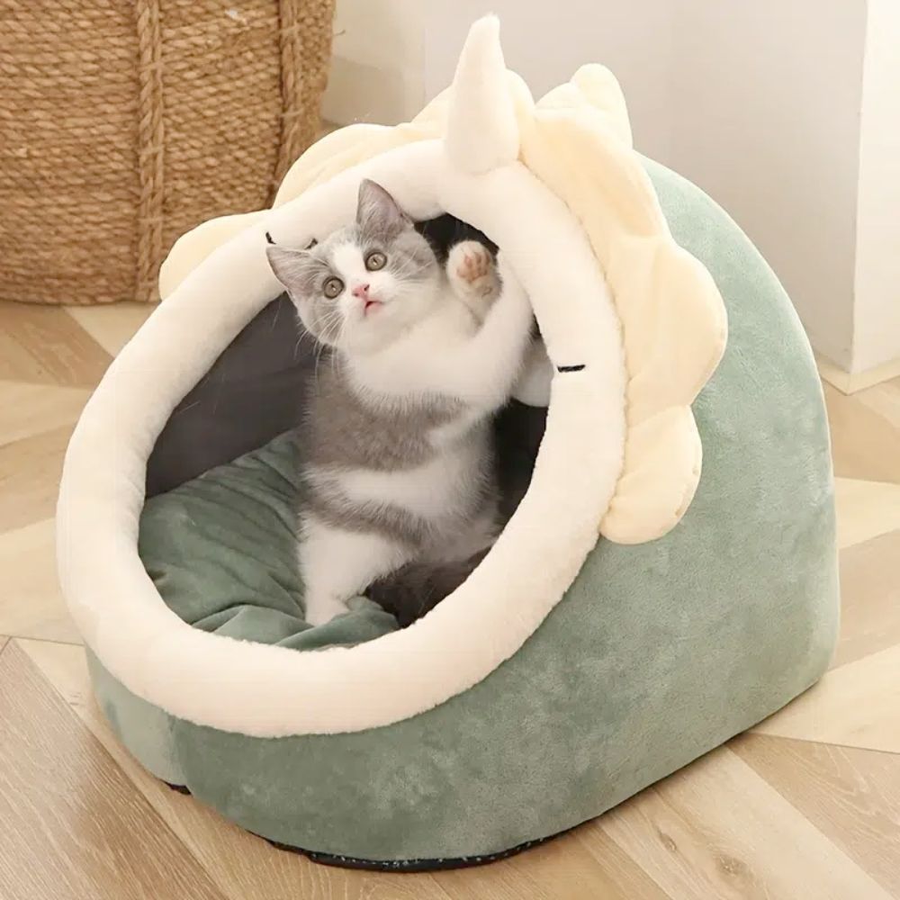 Adorable Dinosaur Pet House with Bonus Toy — Cozy Retreat for Cats & Dogs - LOLO'S SHOP