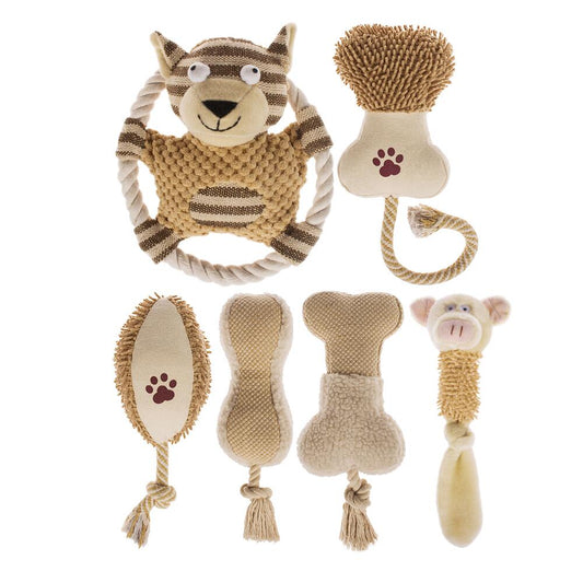 Adorable Dog Plush Toys Set - 6 - Pack - LOLO'S SHOP