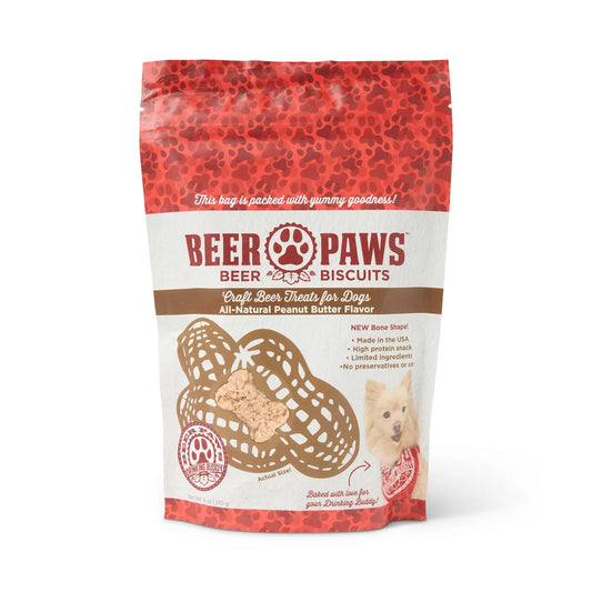 Beer Paws Peanut Butter Dog Biscuits — High - Protein, Made in America - LOLO'S SHOP