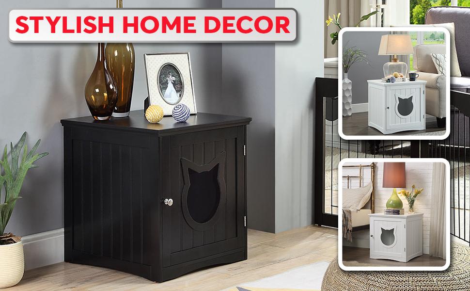 Cat House Side Table — Hidden Litter Box Enclosure & Nightstand - LOLO'S SHOP