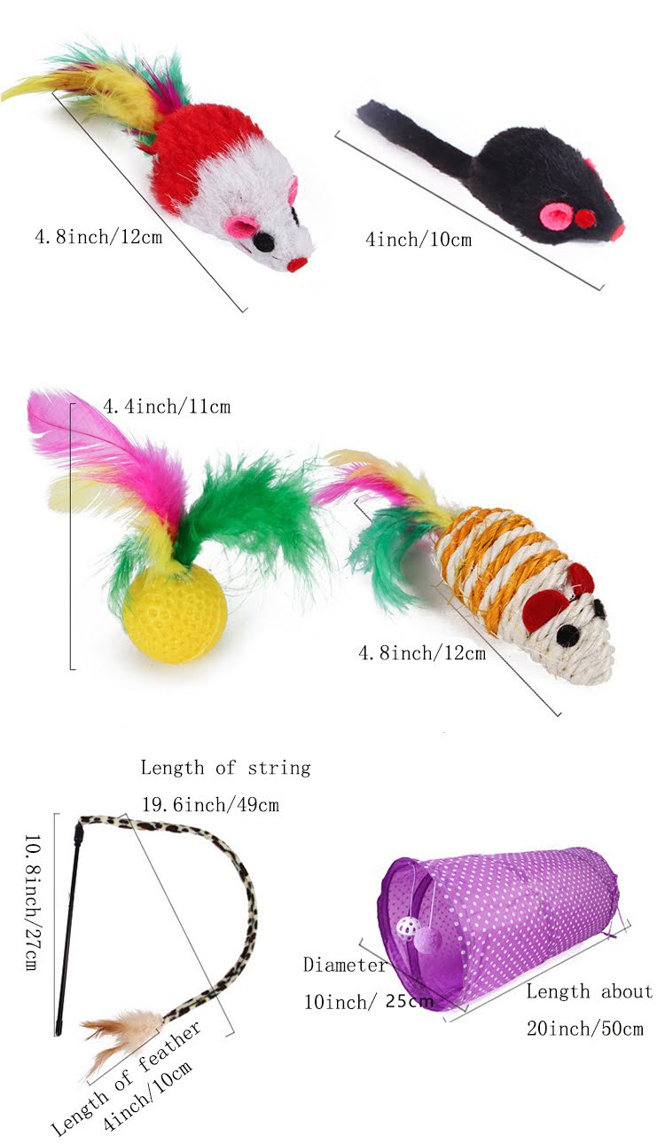 Cat Toys 21 - Piece Assorted Set — Hours of Play for Indoor Cats - LOLO'S SHOP