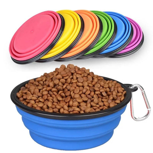 Collapsible Silicone Travel Pet Bowl — 1000ml, Folds Flat for Any Adventure - LOLO'S SHOP