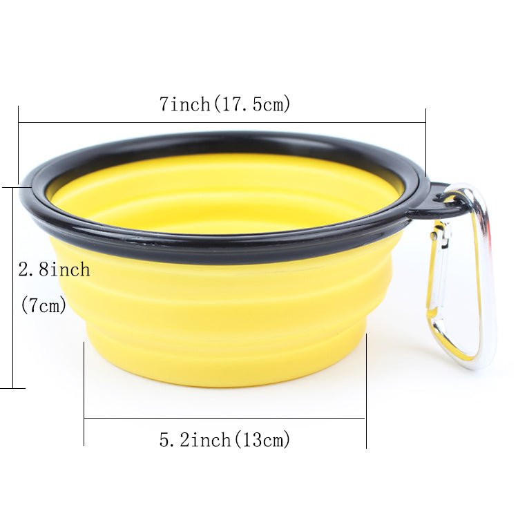 Collapsible Silicone Travel Pet Bowl — 1000ml, Folds Flat for Any Adventure - LOLO'S SHOP