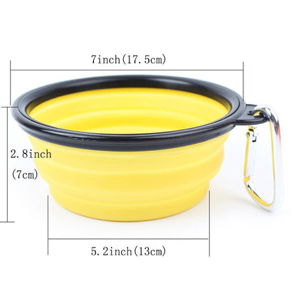 Collapsible Silicone Travel Pet Bowl — 1000ml, Folds Flat for Any Adventure - LOLO'S SHOP