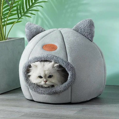 Cozy 2 - in - 1 Pet House Bed with Cat Ears — Rest & Hide in Style - LOLO'S SHOP