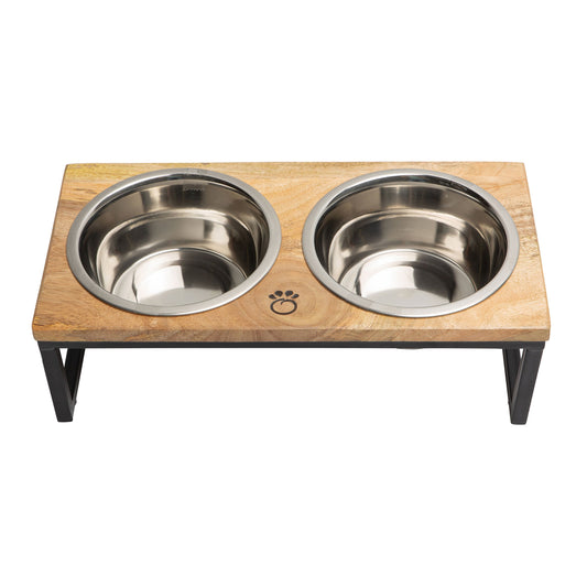 GF Pet Mango Wood Elevated Dog Feeder — Handcrafted, No Two Alike - LOLO'S SHOP