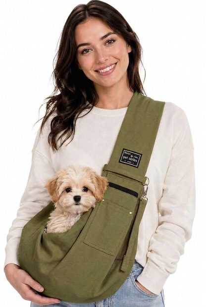 Dog & Cat Sling Carrier Bag – Hands-Free Crossbody Pet Bag for Travel