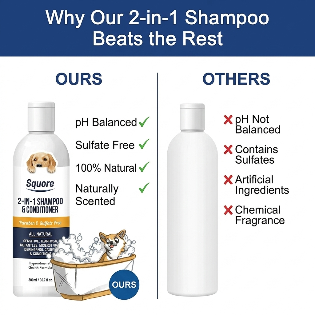 2-in-1 Puppy Shampoo & Conditioner – Natural Moisturizing Formula for Sensitive Skin