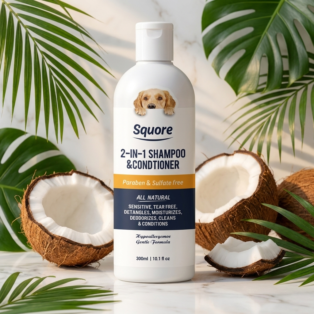 2-in-1 Puppy Shampoo & Conditioner – Natural Moisturizing Formula for Sensitive Skin