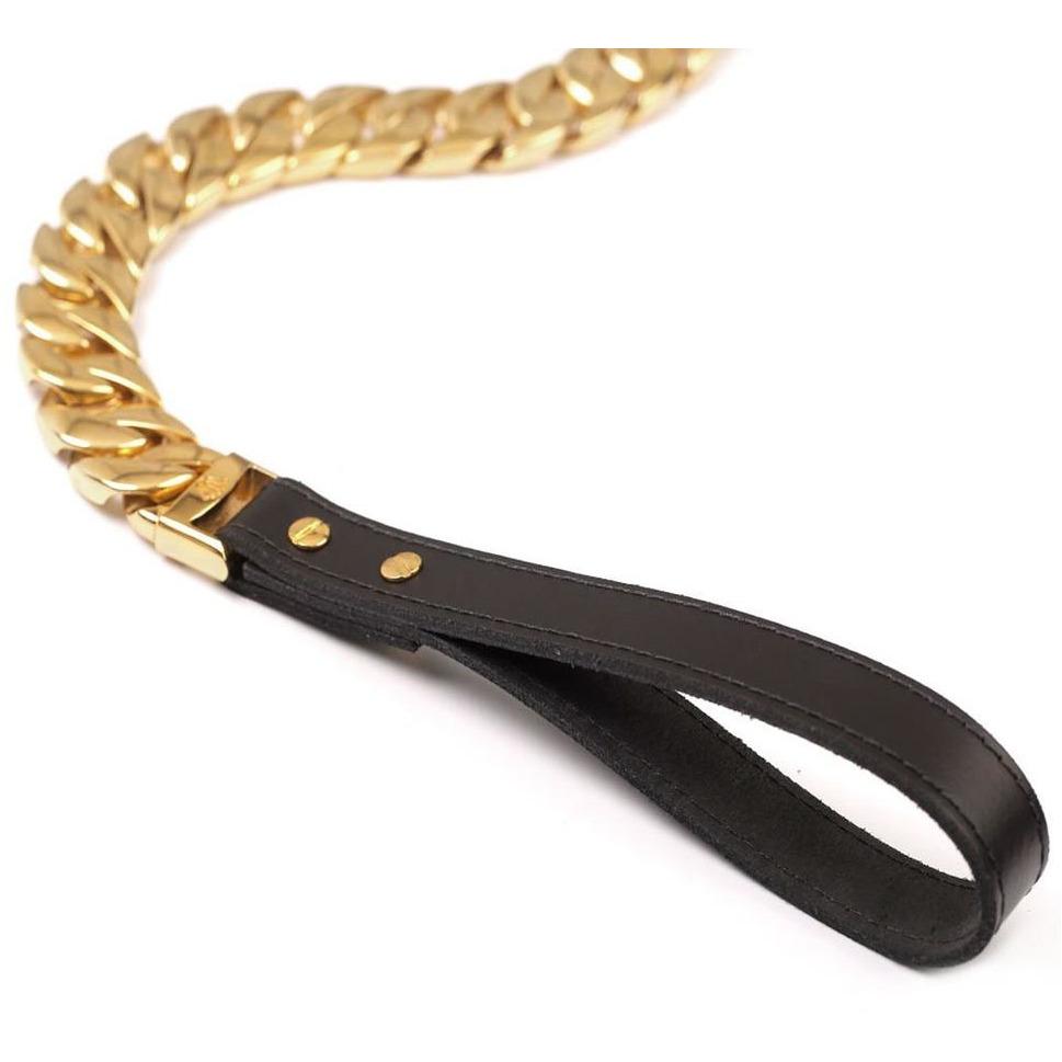 Kilo Cuban Link Gold Dog Leash — 14K Gold - Plated Luxury Streetwear - LOLO'S SHOP