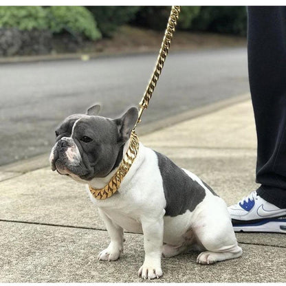 Kilo Cuban Link Gold Dog Leash — 14K Gold - Plated Luxury Streetwear - LOLO'S SHOP